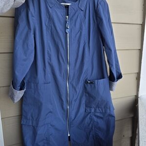 Vintage L. Lamode Total Fashion Blue Zip-Up Light Jacket - Size L